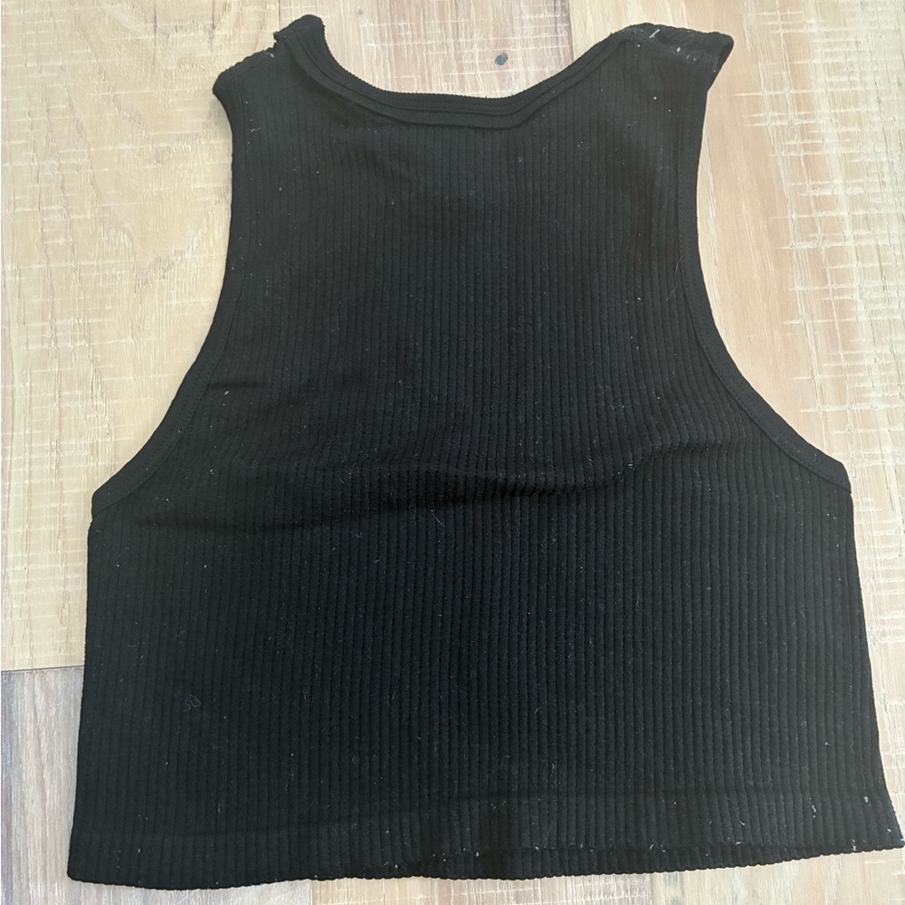 Aritzia Black Ribbed Tank Top
